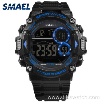 SMAEL Mens Sport Waterproof Watches LED Display Luminous